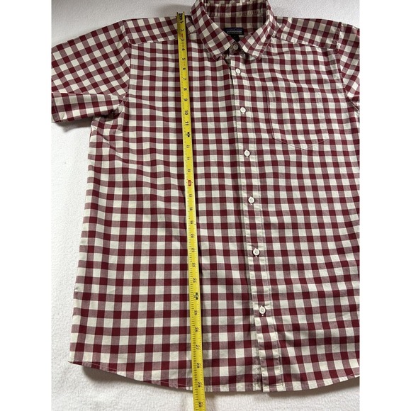 Patagonia Mens red and white Checked Organic Cotton Short Sleeve Shirt L - Picture 5 of 8